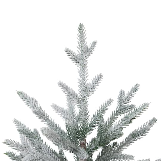 Northlight 26" Unlit Flocked Potted Artificial Christmas Snowy Tree